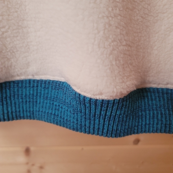 Free People Movement,  Over The Rainbow Fleece, Ivory/Blue/Pink, Size XS - Picture 11 of 12